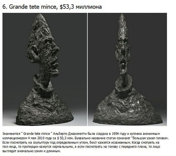 Самые дорогие статуи и памятники (10 фото)