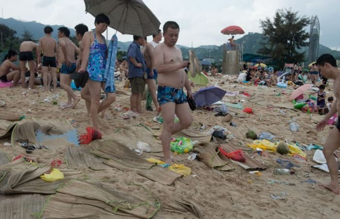 Чистый пляж в Китае (15 фото)