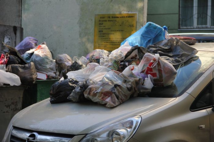 Не паркуйтесь возле мусорных контейнеров (5 фото)