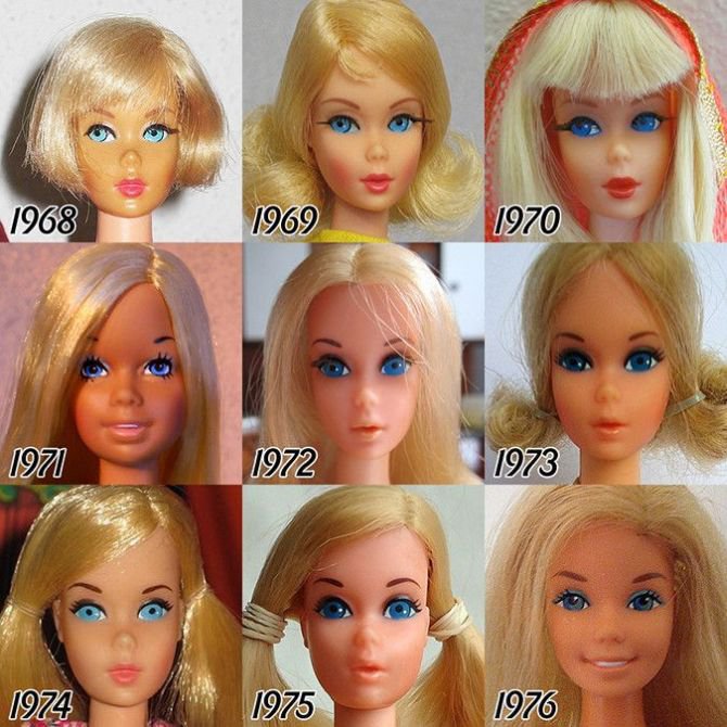 Как менялась кукла Барби (6 фото)
