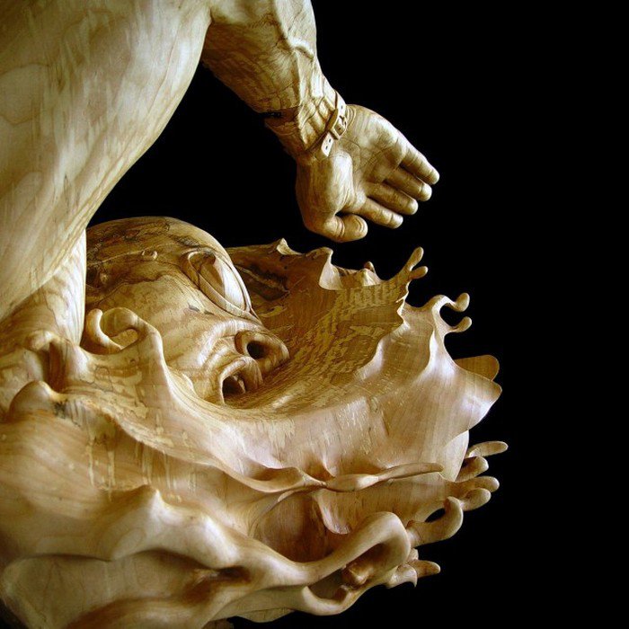 Создание скульптуры из дерева (16 фото)