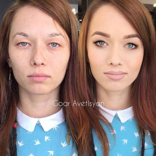 До и после макияжа (21 фото)