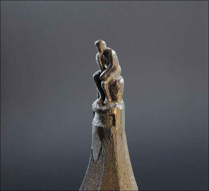Скульптуры из карандашного грифеля (13 фото)