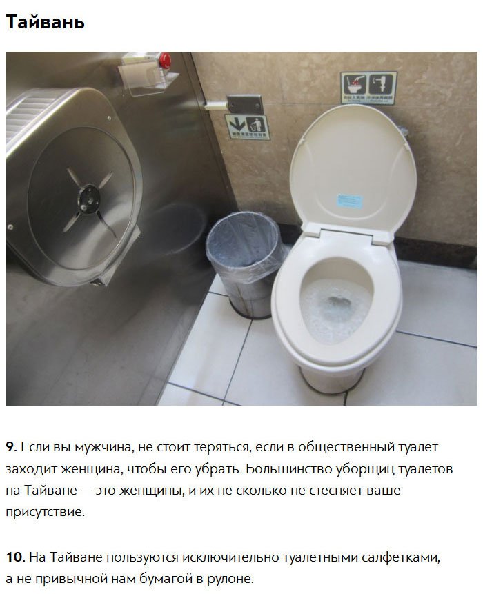 Туалеты в разных странах (9 фото)