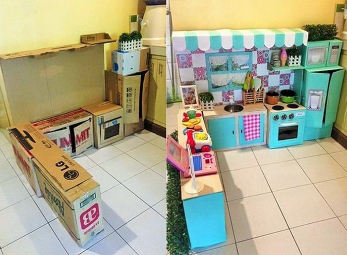 Игрушечная кухня для маленькой девочки (9 фото)