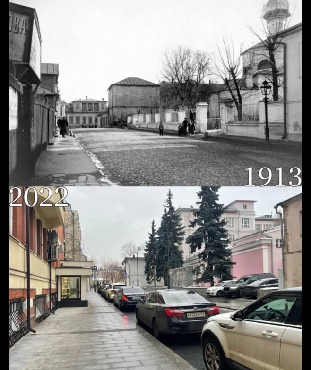 Москва век назад и сейчас