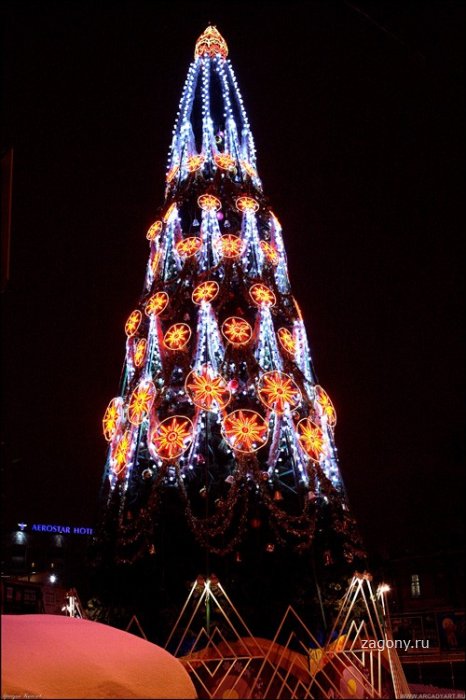 Новогодние елки Москвы (30 фото)