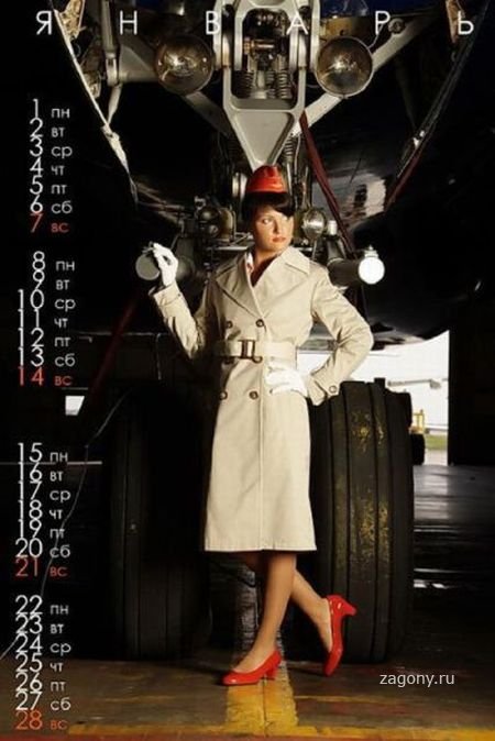 Эротический календарь компании Аэрофлот (20 фото)