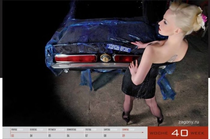Эротичный календарь Girls&legendary us-cars 2011 (27 фото)
