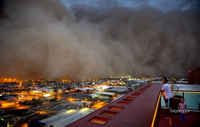Пыльная буря накрыла города Аризоны (9 фото)