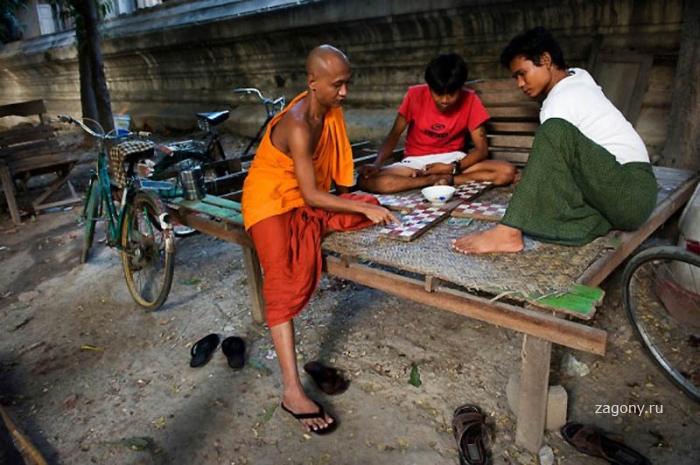 Будничная жизнь бирманских монахов (12 фото)