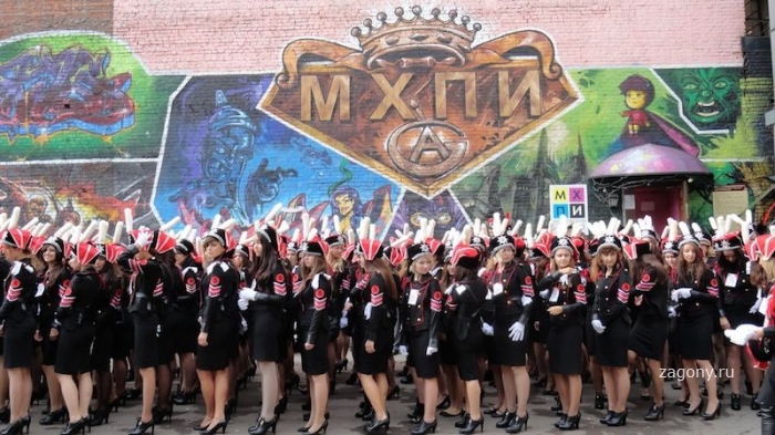 Новое студенческое движение Юнкера МХПИ на параде в честь Дня города Москвы (25 фото)