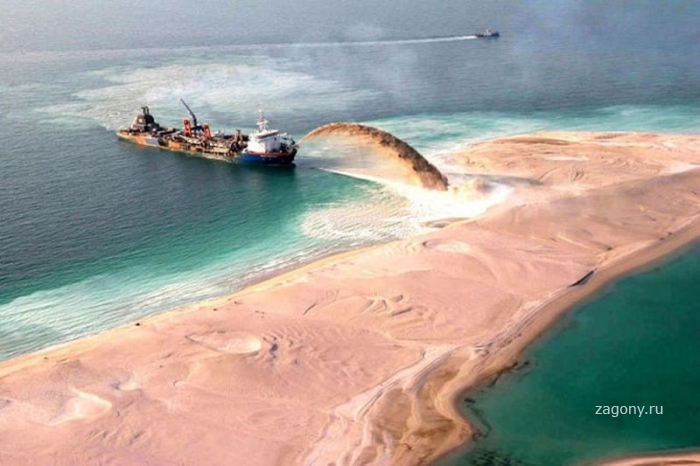 Как создают искусственные острова в Дубае (14 фото)