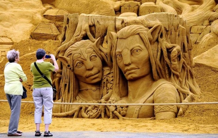 Самый крупный в мире фестиваль песчаных скульптур в Бельгии (11 фото)