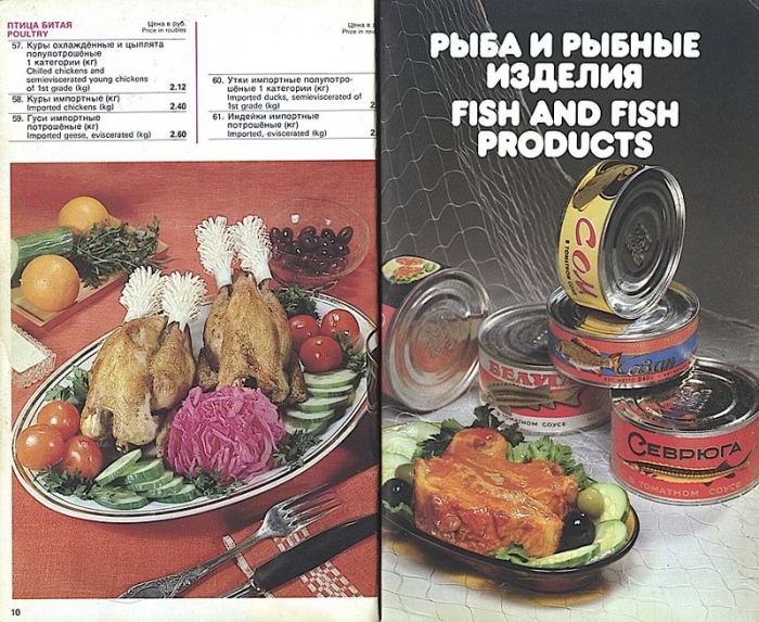 Ассортимент и цены на продукты для дипломатического корпуса в 1983г. (57 фото)