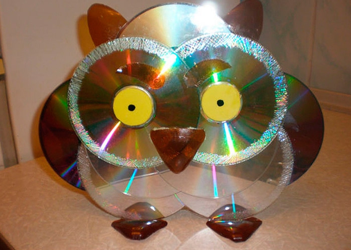 Новогодние поделки из дисков своими руками - 86 фото