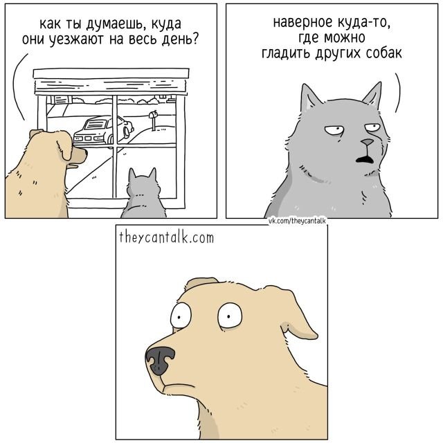 Комиксы про общение животных