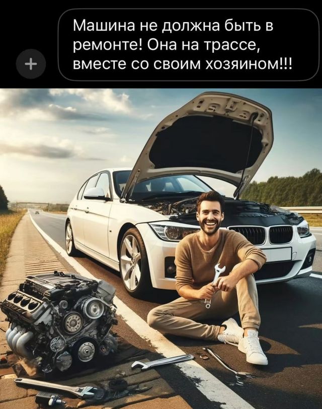 Счастливый владелец BMW
